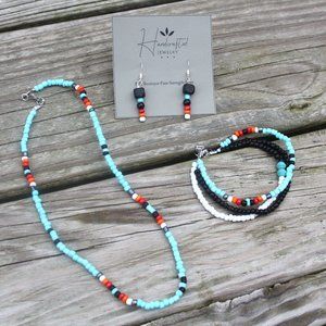 SUNRISE Handcrafted Boutique Beaded Necklace Earri